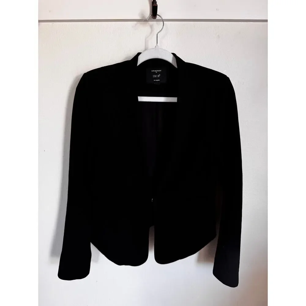Iris Women’s Blazer Long‎ Sleeve Jacket Large Black Professional Work